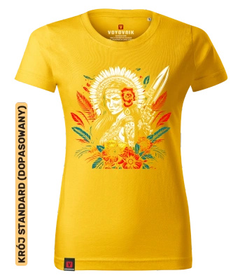 Koszulka damska standard VOYOVNIK "Wildflower Cheyenne" - żółta