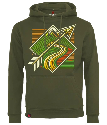 Bluza męska z kapturem VOYOVNIK "Trail Arrow" - olive