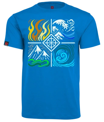 Koszulka męska VOYOVNIK "Four Elements" - niebieska