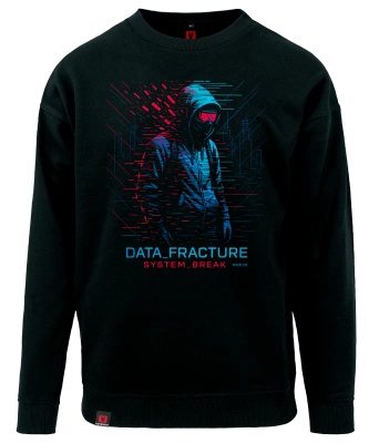 Bluza męska VOYOVNIK "Data Fracture" - czarna