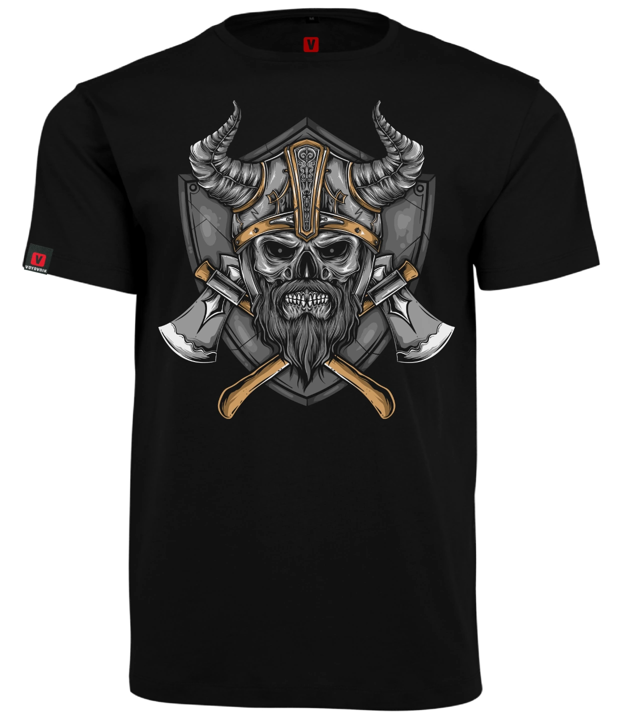 Koszulka męska VOYOVNIK Viking czarna