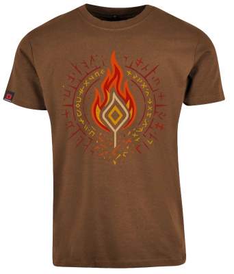 Koszulka męska VOYOVNIK "Hollow Flame" - jasny brąz