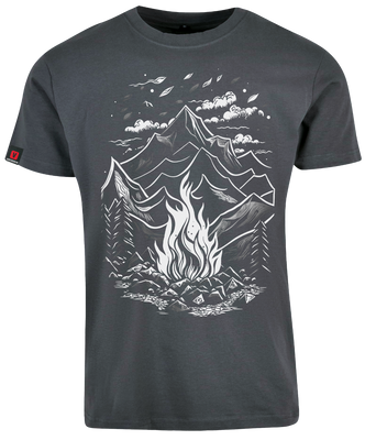 Koszulka męska VOYOVNIK "Magic Campfire White" - szara, rozmiar 2XL [OUTLET]