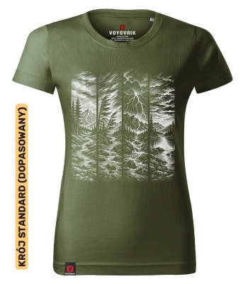 Koszulka damska standard VOYOVNIK "Storm Front (mono)" - khaki