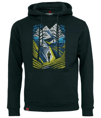 Bluza męska z kapturem VOYOVNIK "Outdoor Adventure (V2)" - czarna