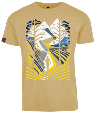 Koszulka męska VOYOVNIK "Outdoor Adventure" - jasny beż, rozmiar 2XL [OUTLET]