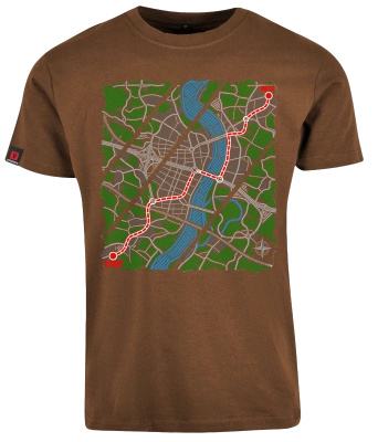 Koszulka męska VOYOVNIK "Urban Wayfinder" - jasny brąz