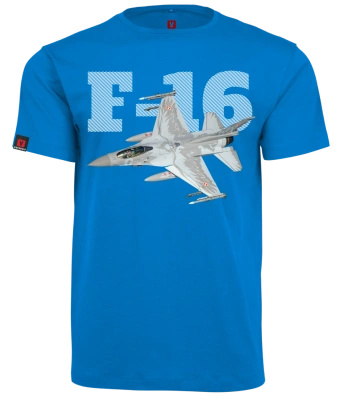 Koszulka męska VOYOVNIK F-16 Siły Powietrzne RP - niebieska
