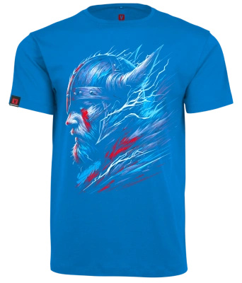 Koszulka męska VOYOVNIK "Nordic Viking" - niebieska