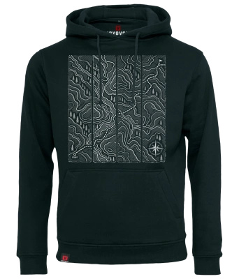 Bluza męska z kapturem VOYOVNIK "Contour Quest (mono)" - czarna