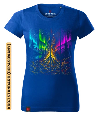 Koszulka damska standard VOYOVNIK "Fireside Escape" - niebieska