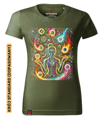 Koszulka damska standard VOYOVNIK "Mysterious Juggler" - khaki