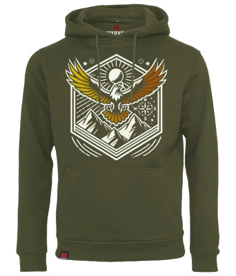 Bluza męska z kapturem VOYOVNIK "Summit Wings" - olive