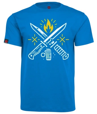 Koszulka męska VOYOVNIK "Survival Mode" - niebieska