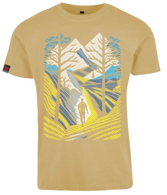 Koszulka męska VOYOVNIK "Outdoor Adventure (V2)" - jasny beż