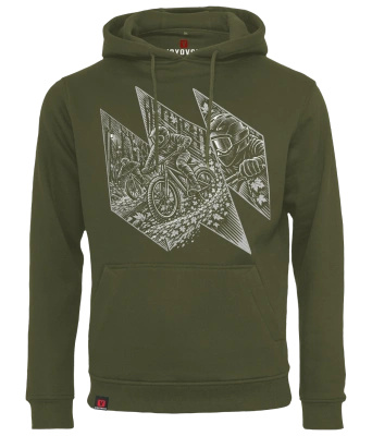Bluza męska z kapturem VOYOVNIK "Dirt Momentum (mono)" - olive