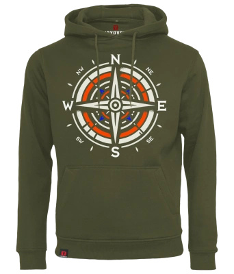 Bluza męska z kapturem VOYOVNIK "Direction Point" - olive