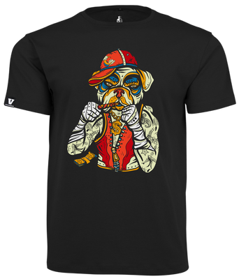 Koszulka męska VOYOVNIK "Bulldog Boss" - czarna, rozmiar M [OUTLET]