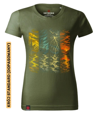 Koszulka damska standard VOYOVNIK "Storm Front" - khaki