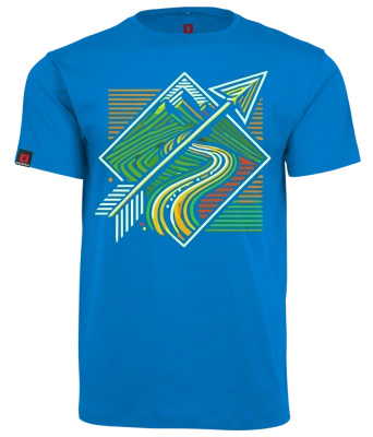Koszulka męska VOYOVNIK "Trail Arrow" - niebieska