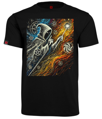 Koszulka męska VOYOVNIK "Whispering Wizard" - czarna, rozmiar XL [OUTLET]