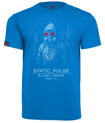 Koszulka męska VOYOVNIK "Static Pulse" - niebieska