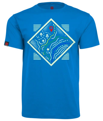 Koszulka męska VOYOVNIK "Route Seeker" - niebieska