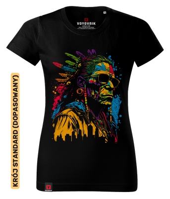 Koszulka damska standard VOYOVNIK "Cool Chief" - czarna