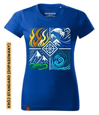 Koszulka damska standard VOYOVNIK "Four Elements" - niebieska