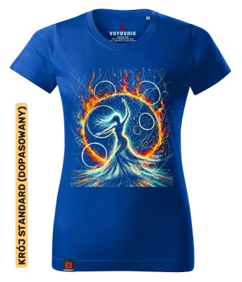 Koszulka damska standard VOYOVNIK "Hoop Dancer" - niebieska