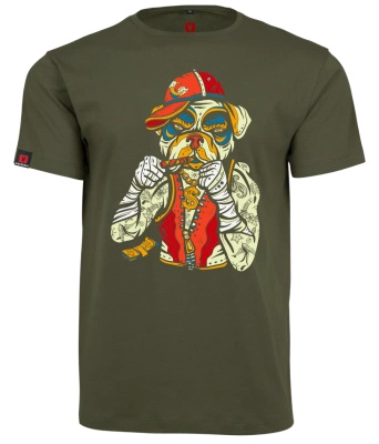 Koszulka męska VOYOVNIK "Bulldog Boss" - olive