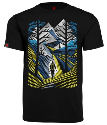 Koszulka męska VOYOVNIK "Outdoor Adventure (V2)" - czarna