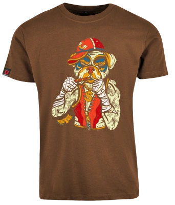 Koszulka męska VOYOVNIK "Bulldog Boss" - jasny brąz