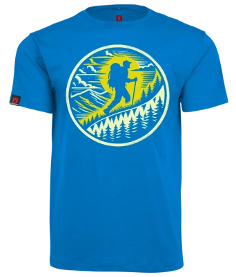 Koszulka męska VOYOVNIK "Sunset Hiker" - niebieska