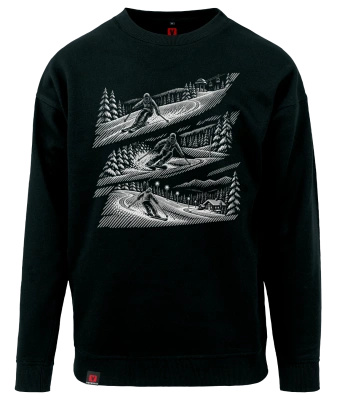 Bluza męska VOYOVNIK "Winter Journey (mono)" - czarna