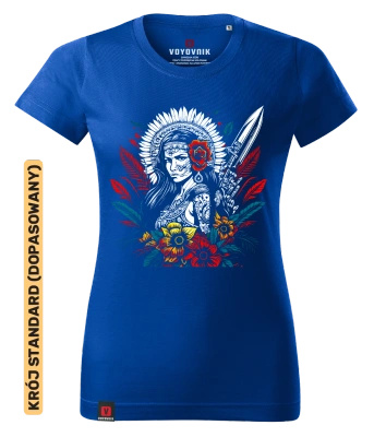Koszulka damska standard VOYOVNIK "Wildflower Cheyenne" - niebieska