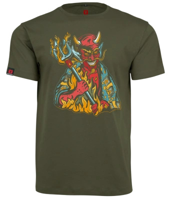 Koszulka męska VOYOVNIK "Joyful Devil" - olive