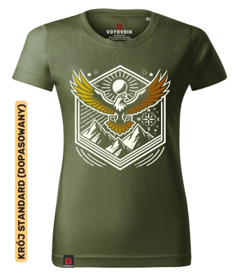 Koszulka damska standard VOYOVNIK "Summit Wings" - khaki