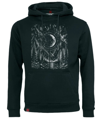 Bluza męska z kapturem VOYOVNIK "Lunar Echo (mono)" - czarna