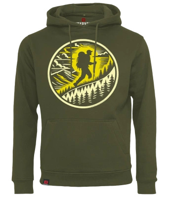 Bluza męska z kapturem VOYOVNIK "Sunset Hiker" - olive