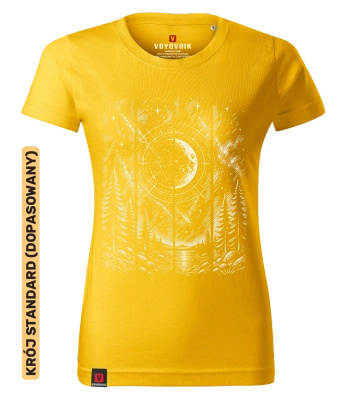 Koszulka damska standard VOYOVNIK "Lunar Echo (mono)" - żółta
