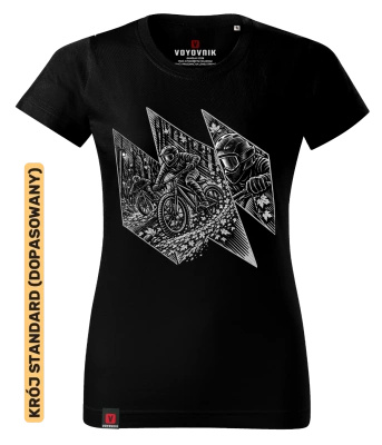 Koszulka damska standard VOYOVNIK "Dirt Momentum (mono)" - czarna
