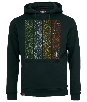 Bluza męska z kapturem VOYOVNIK "Contour Quest" - czarna