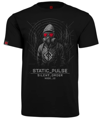 Koszulka męska VOYOVNIK "Static Pulse" - czarna