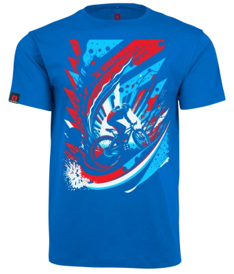 Koszulka męska VOYOVNIK "Wild Rider" - niebieska