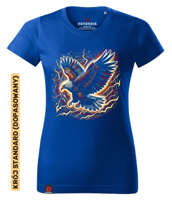 Koszulka damska standard VOYOVNIK "Majestic Flight" - niebieska