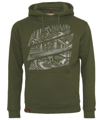 Bluza męska z kapturem VOYOVNIK "MTB Flow (mono)" - olive