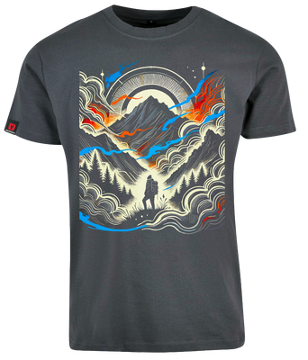 Koszulka męska VOYOVNIK "Misty Voyager" - szara, rozmiar XL [OUTLET]