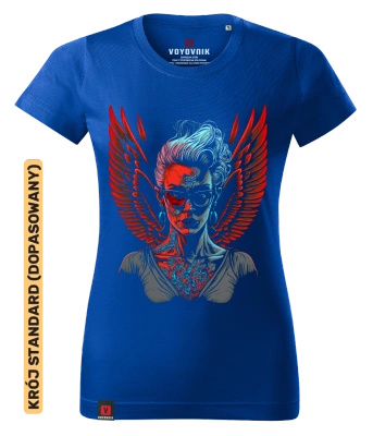 Koszulka damska standard VOYOVNIK "Diabolical Angel" - niebieska