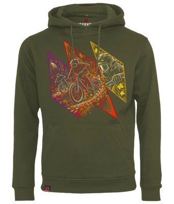 Bluza męska z kapturem VOYOVNIK "Dirt Momentum" - olive